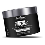 Máscara Tonalizante Preta Black Cabelos Pretos Anjore 250gr