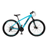 Bicicleta Aro 29 Ksw Alumínio 24 Vel Freio A Disco Mec Mtb Cor Azul Pantone Com Preto Tamanho Do Quadro 15