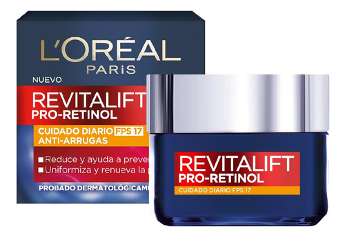 Crema Revitalif Pro Retinol Antiarrugas L'oréal Fps 17