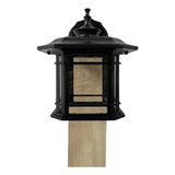 Farol Lampara De Muro Exterior Negra 30cm Alto