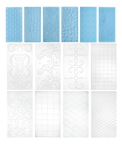 Tosnail 14 Piezas Fondant Impression Mat Moldes Lace Embossi