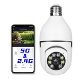 Câmera Bulb 5g Wifi Outdoor, Câmera De Segurança 1080p E27