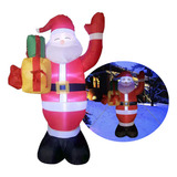 Adorno Navideño Inflable Led Gigante De Papá Noel