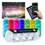 Kit Strobo Digital Ultra Vu Led Efeitos Som Automotivo 8 Far