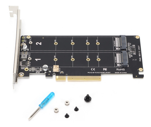 Tarjeta Adaptadora Doble M.2 Pcie Nvme Ssd A Disco Duro X8 M