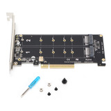 Tarjeta Adaptadora Doble M.2 Pcie Nvme Ssd A Disco Duro X8 M