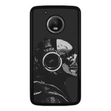 Funda Protector Para Motorola Moto Calavera Audifonos