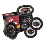 Kit Facil Bravox 6x9 + 6 Polegadas 240 Watts Rms Tela Oval