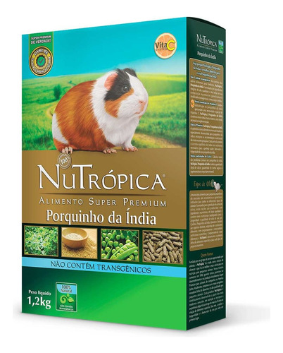 Ração Nutrópica P/ Porquinho Da Índia Super Premium 1,2kg