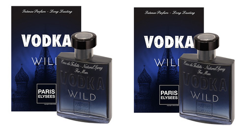 Kit Com 2 Perfumes Vodka Wild Paris Elysees Masc. 100ml