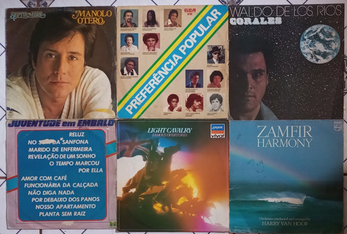 Lote C/6 Discos De Vinil Nacionais E Internacionais