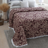 Colcha Casal Chenille  Valentina Vinho Jolitex