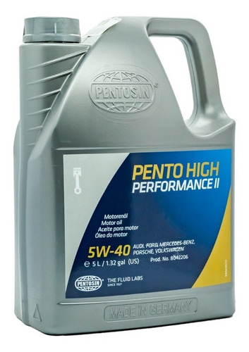 Aceite Motor 5w-40 Sintetico 5 Lt Pentosin Eurovan Transport