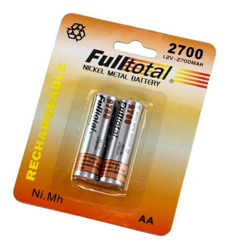 Pilas Aa Recargables 1.2v-2700mah Full Total