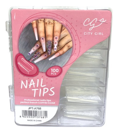 Tips Uñas Soft Gel Press On City Girl 100pcs Manicura