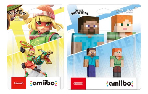 Trio De Amiibo Min Min E Minecraft