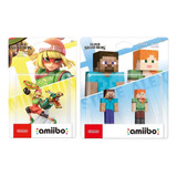 Trio De Amiibo Min Min E Minecraft