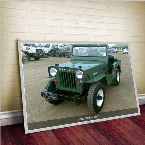 Jeep Willys 1951 - Tamanho A4 - 30x21cm