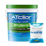 Kit Balde Cloro Piscina Atcllor 10kg E Pastilha Cloro 200g