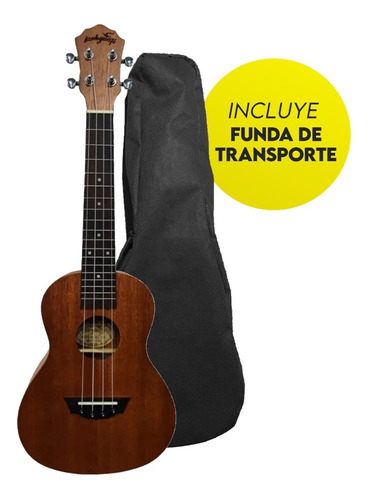 Ukelele Concierto De Madera Spu523 Con Funda De Transporte