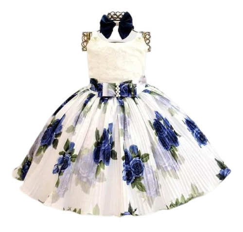 Vestido Infantil Juvenil Floral Luxo Jardim Encantado 4/18