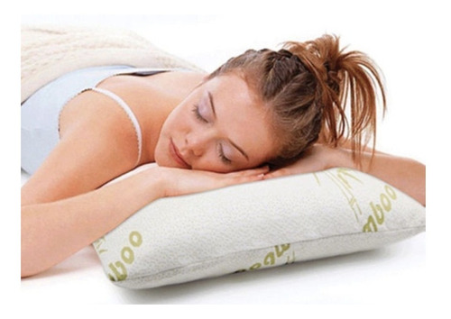 Almohada  Bambu Y Memory Foam Comoda Hipoalergenica