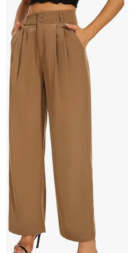 Pantalones De Vestir De Talle Alto Y Pernera Ancha, Pantalon