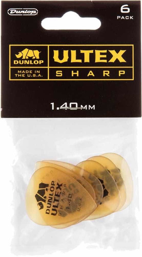 Set De Uñetas Dunlop Ultex Sharp 1.40 Pack De 6