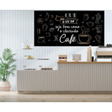 Adesivo Papel De Parede Chalkboard Cafeteria 1,70m X 0,85m