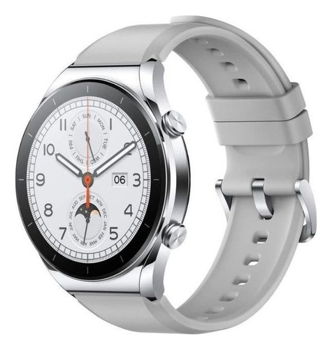 Smartwatch Xiaomi Watch S1 Bluetooth Wifi Nfc Gps Caja Plateado Malla Plateado Bisel Silver