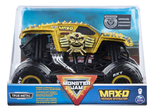 Toy Monster Truck Monster Jam, Escala Oficial Max D 1:24