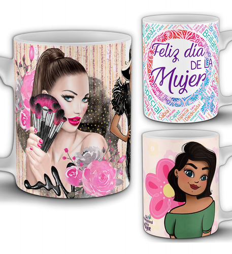 87 Plantillas Sublimar Tazas Día Mujer 8 Marzo + Previas