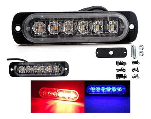 Lateral Led Barra Estrobo Escolta Patrulla 16 Funciones 20pz