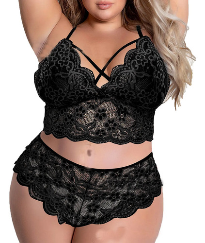 Conjunto De Pijama Y Ropa Interior Para Mujer, Talla Grande,