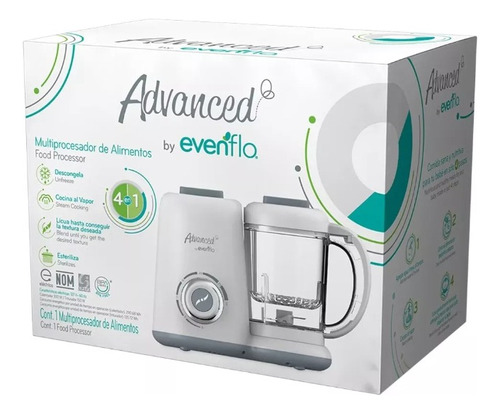 Evenflo Advanced Multiprocesador De Alimentos 4 En 1 Color Blanco