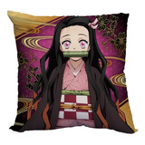 Almohada Anime Demon Slayer Nezuko 35 X 35 Cm C/cierre