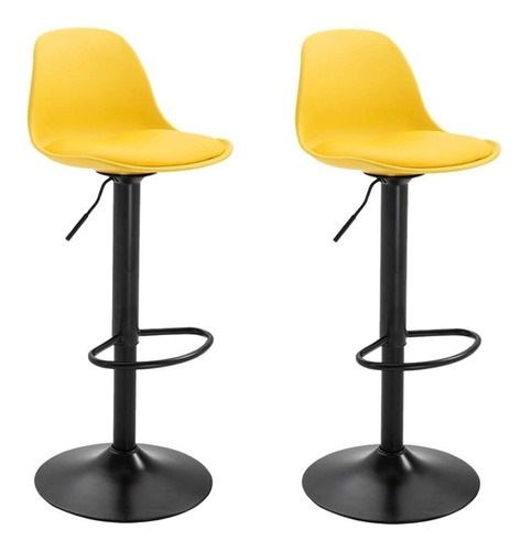 Set X2 Silla Bar Con Altura Ajustable Diseño Ergonómico