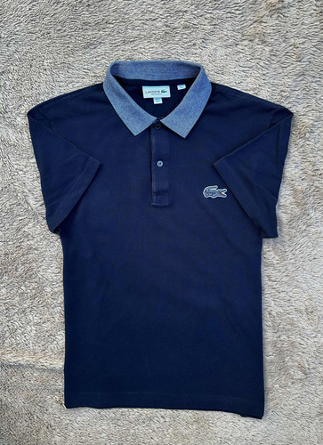 Playera Azul Marino Lacoste Paris Talla M De Hombre Classic