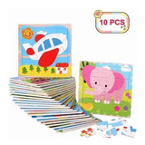 Rompecabezas Madera Para Niños. Pack 10puzzles