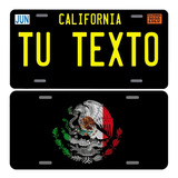 2 Piezas Placas Carro Metalicas Personalizadas 