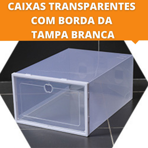 Kit 10 Caixas Organizadora Guardar Sapato Tênis Sapateira