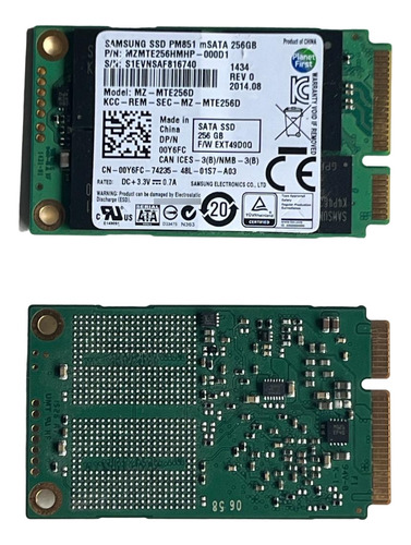 Disco Samsung Ssd Msata 256 Gb Modelo Mz-mte256d