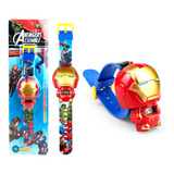 Reloj Niños Digital Retractil Iron Man Avengers