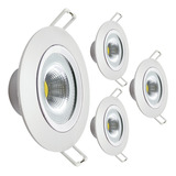 4 Spot Led Embutir Direcionável 7w Redondo 4000k - Avant