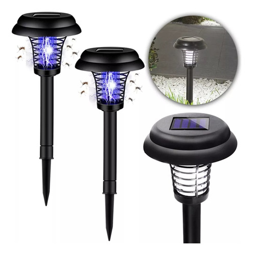 Lampara Repelente Led Solar Exterior Jardín Lámina Mosquitos