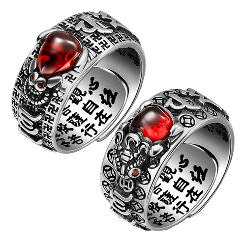 Anillos Pixiu Feng Shui Suerte Riqueza Budista Joya Unisex