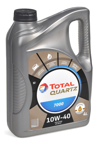 Aceite Total Quartz 7000 Semisintetico Nafta Diesel 10w40 4l