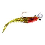 Isca Soft Maré Camarão Articulado Ovado Jig Head 6g 5cm 