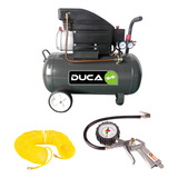 Compresor Aire Electrico 25 Litros 2hp Duca Pro + Inflador