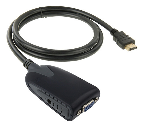 Adaptador Hdmi Macho A Vga Hembra Con Cable De Audio